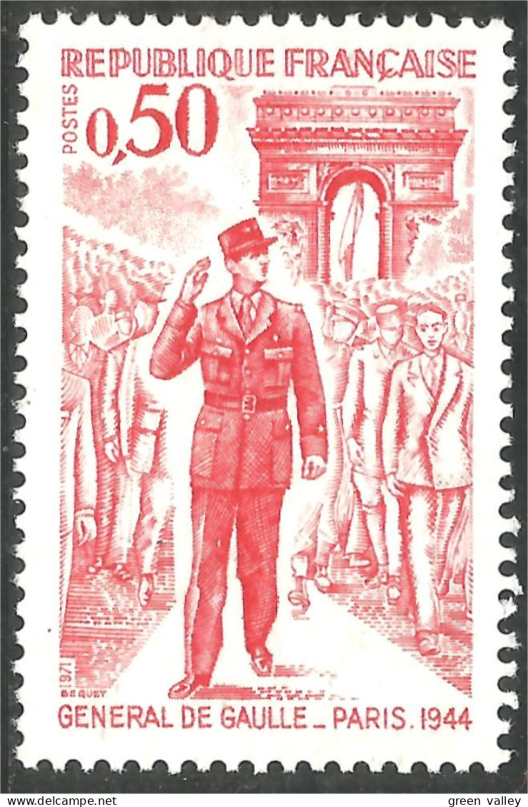 346 France Yv 1697 De Gaulle Champs-Élysées MNH ** Neuf SC (1697-1b) - De Gaulle (General)