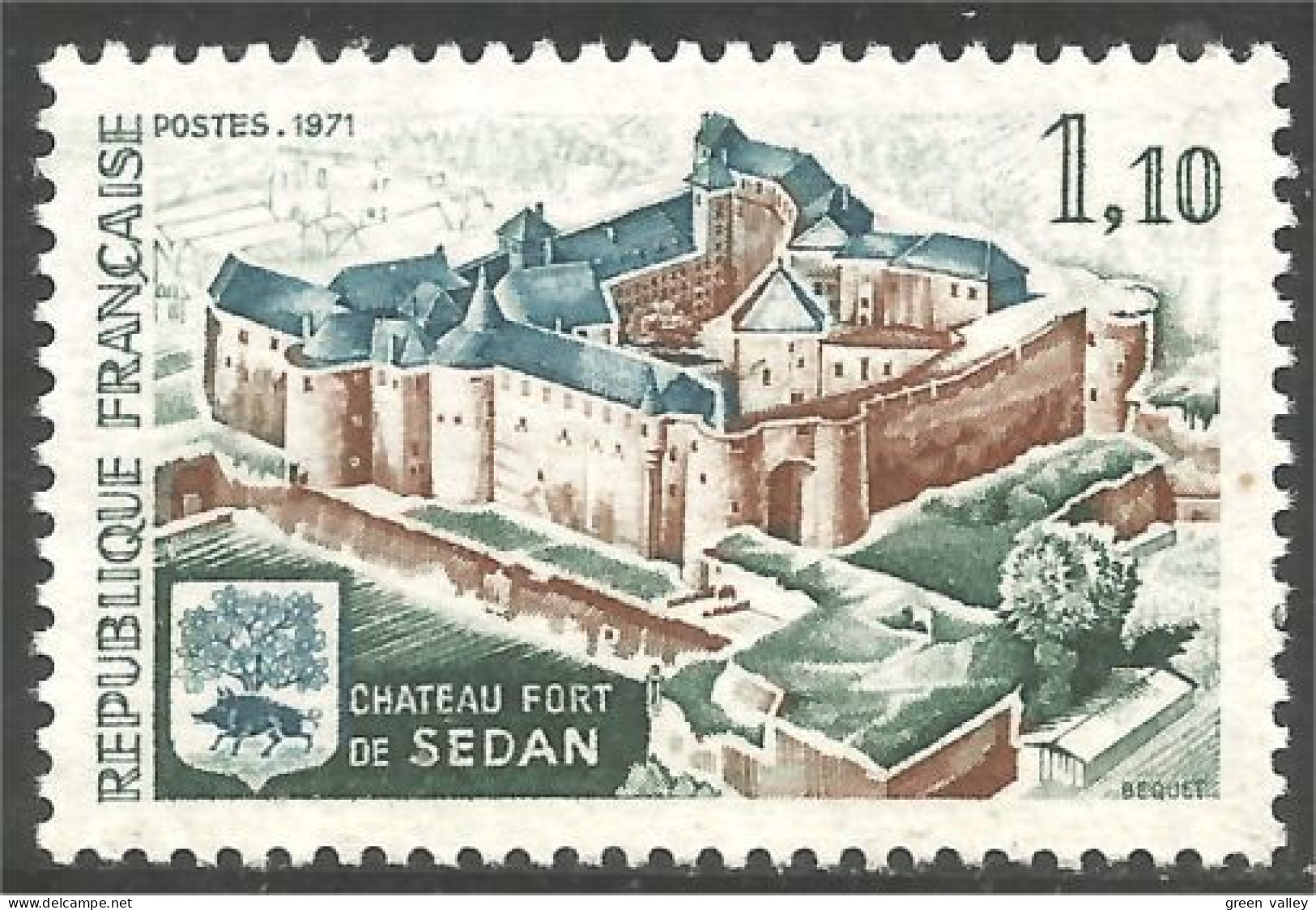 346 France Yv 1686 Sedan Chateau-fort Fortified Castle Befestigte Burg MNH ** Neuf SC (1686-1b) - Castles