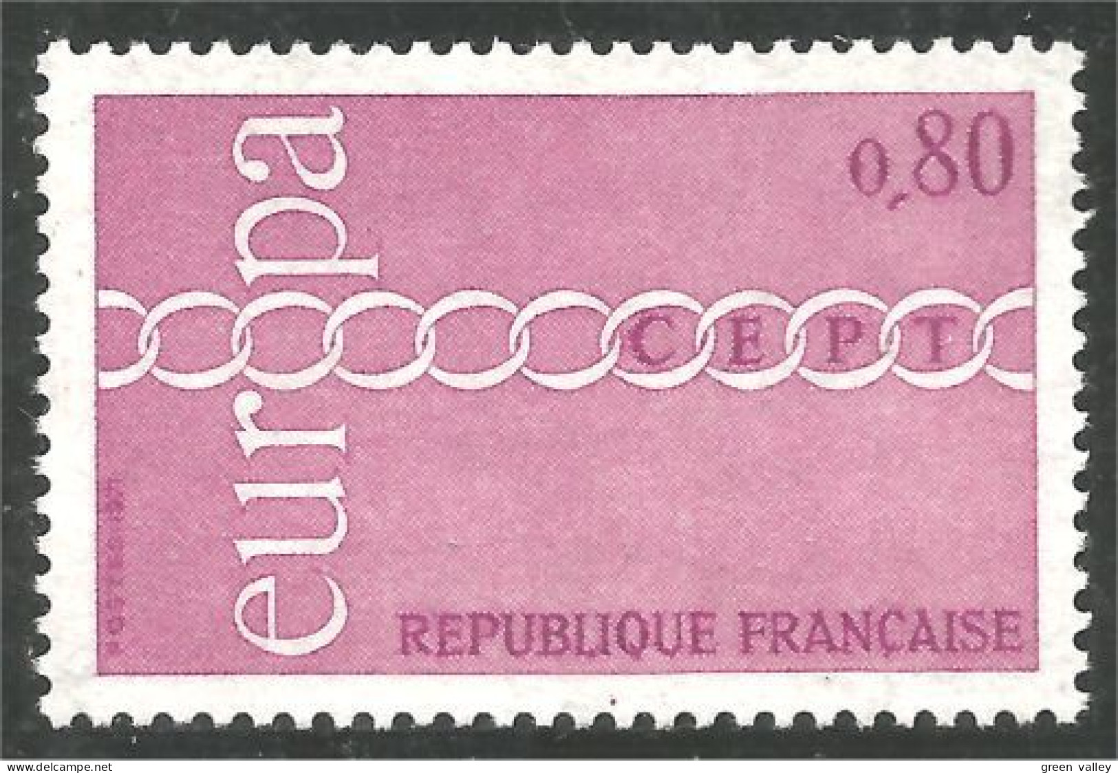 346 France Yv 1677 Europa 1971 80c MNH ** Neuf SC (1677-1b) - 1971