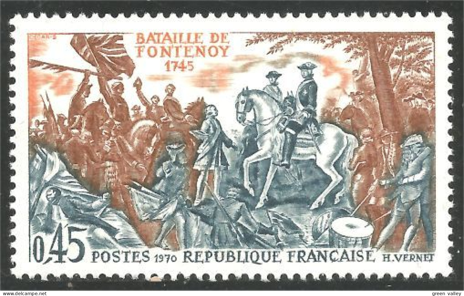 346 France Yv 1657 Histoire De France Bataille Fontenoy Battle MNH ** Neuf SC (1657-1d) - Other & Unclassified