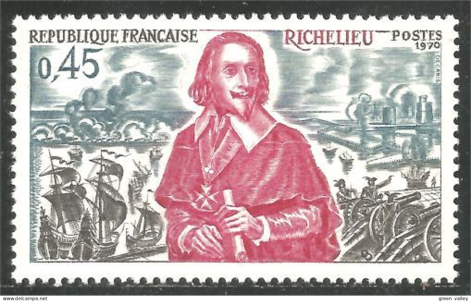 346 France Yv 1655 Histoire De France Cardinal De Richelieu MNH ** Neuf SC (1655-1d) - Altri & Non Classificati