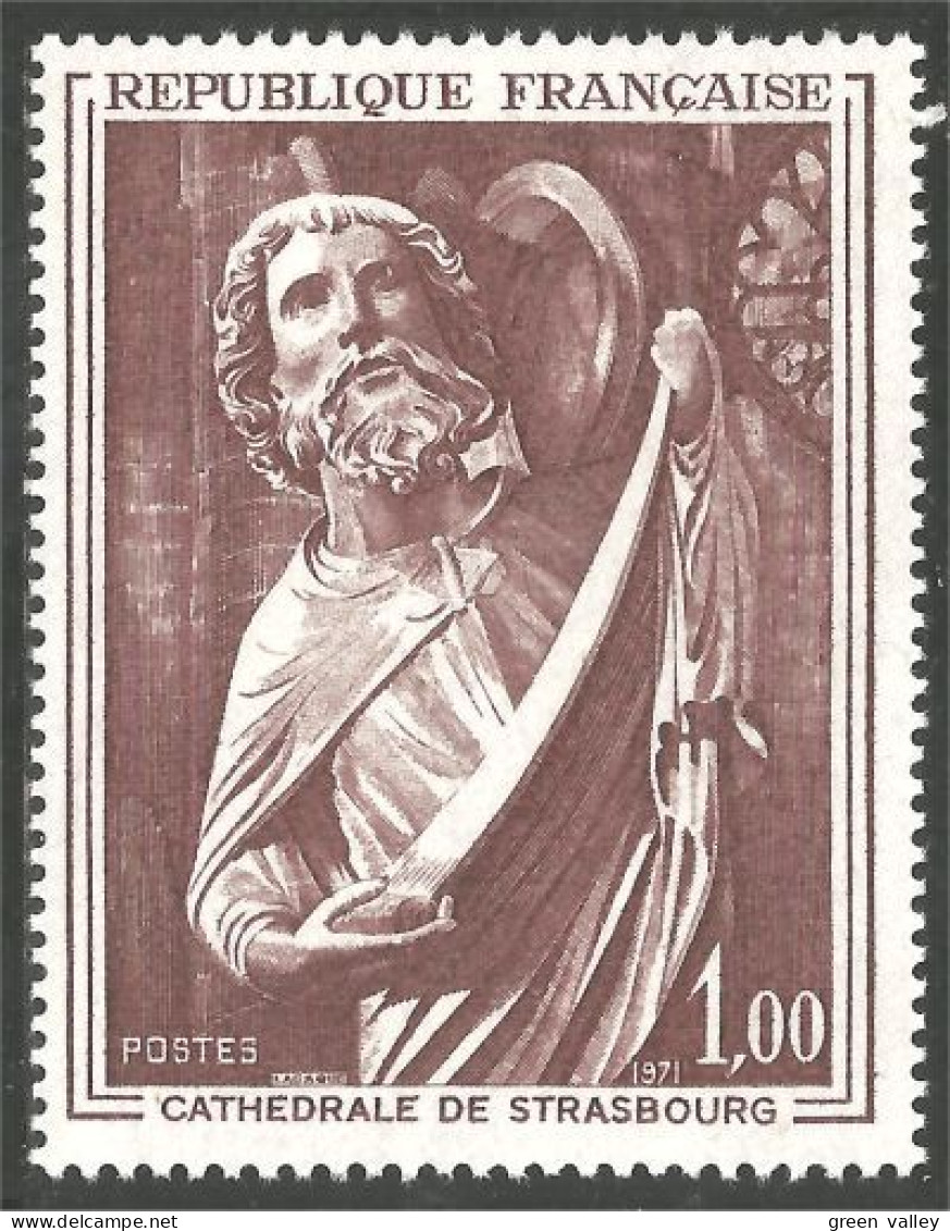 346 France Yv 1654 Sculpture Cathédrale Strasbourg Cathedral MNH ** Neuf SC (1654-1b) - Iglesias Y Catedrales