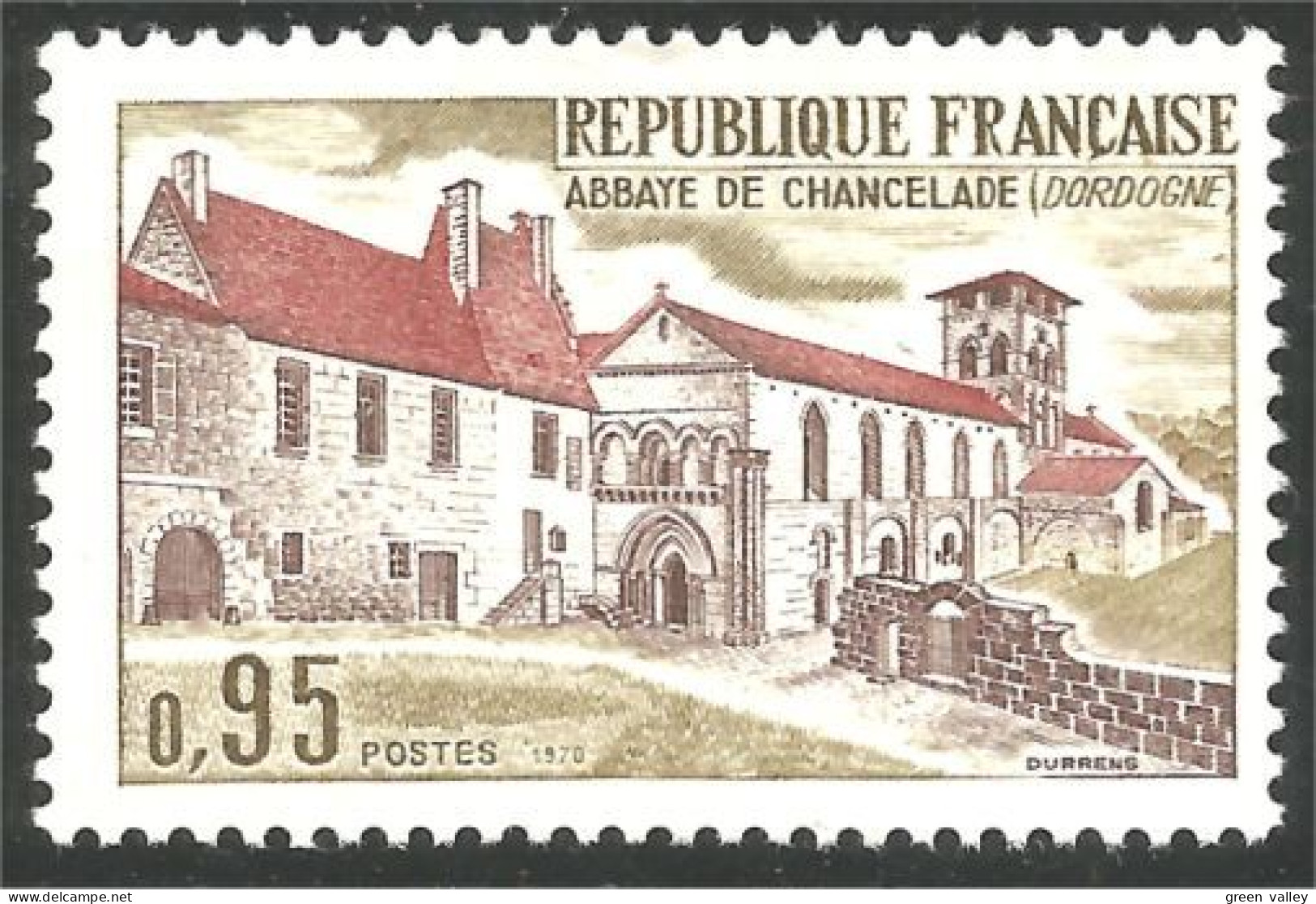 346 France Yv 1645 Abbaye Chancelade Abbey Dordogne MNH ** Neuf SC (1645-1b) - Abbayes & Monastères