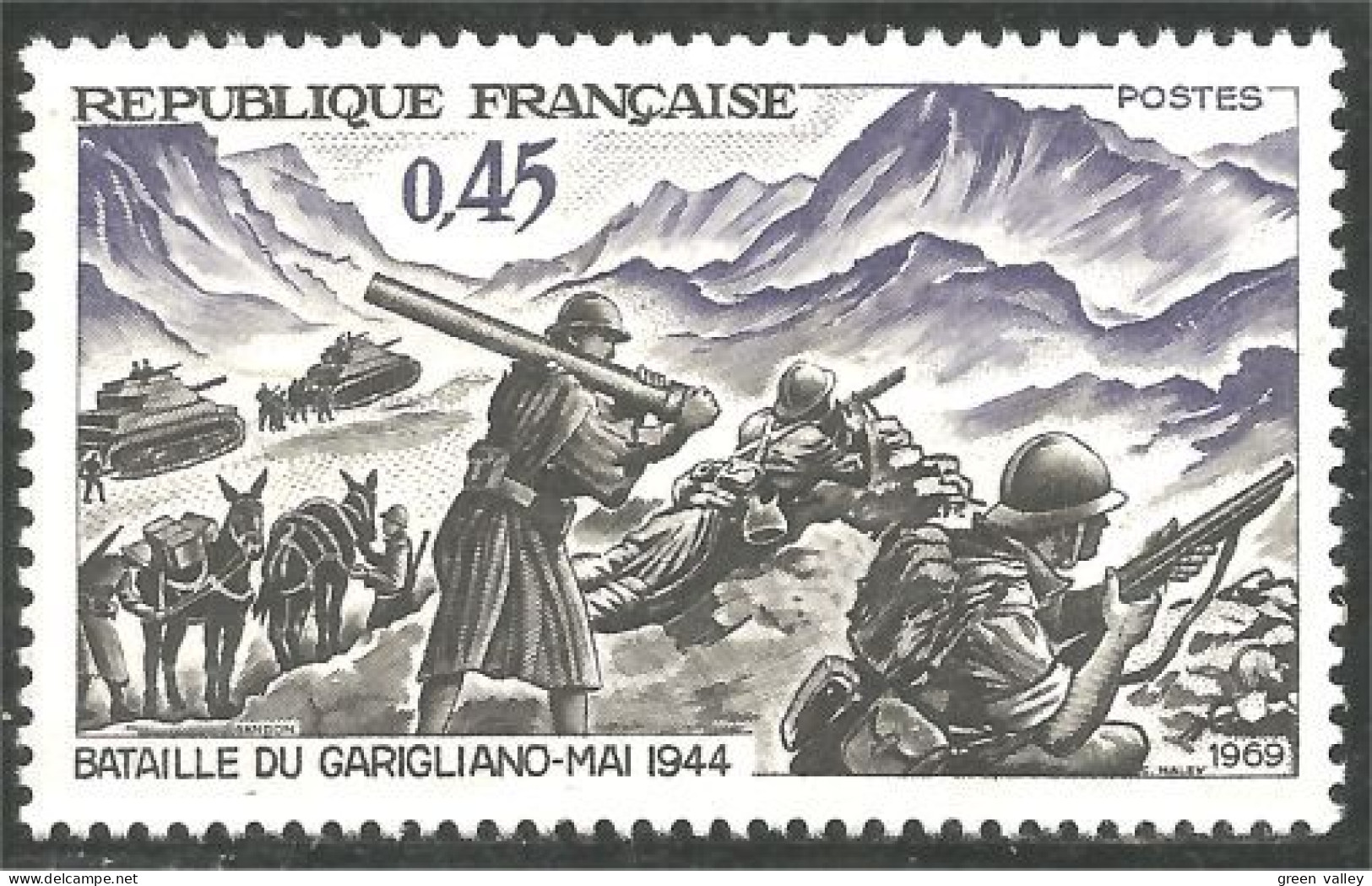 346 France Yv 1601 Victoire Garigliano Victory Maréchal Juin MNH ** Neuf SC (1601-1b) - Militaria