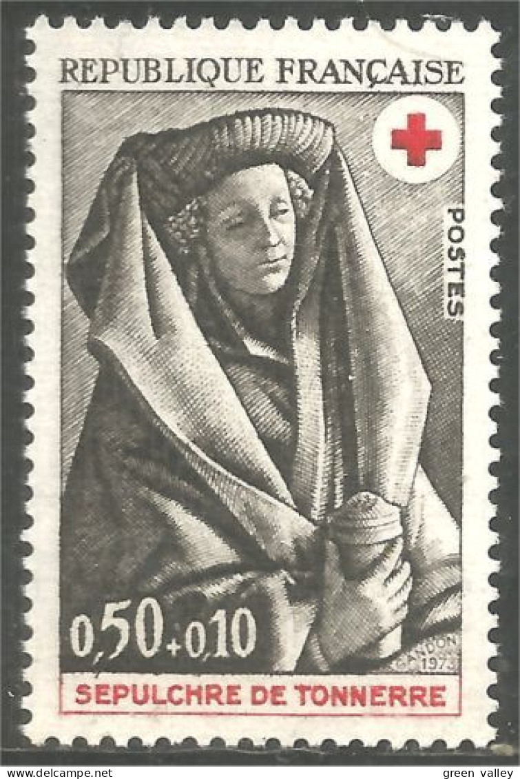 347 France Yv 1780 Sépulcre De Tonnerre Croix-Rouge Red Cross 50c MNH ** Neuf SC (1780-1b) - Skulpturen