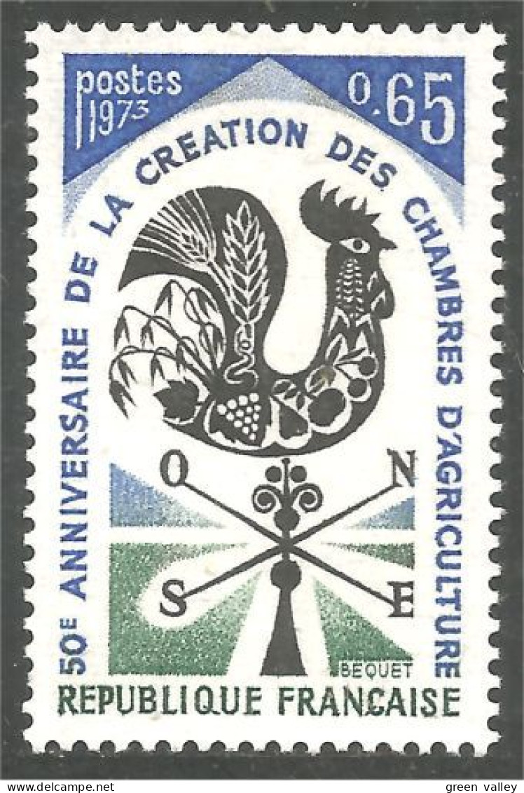 347 France Yv 1778 Coq Rooster Hahn Gallo Agriculture MNH ** Neuf SC (1778-1b) - Agricoltura