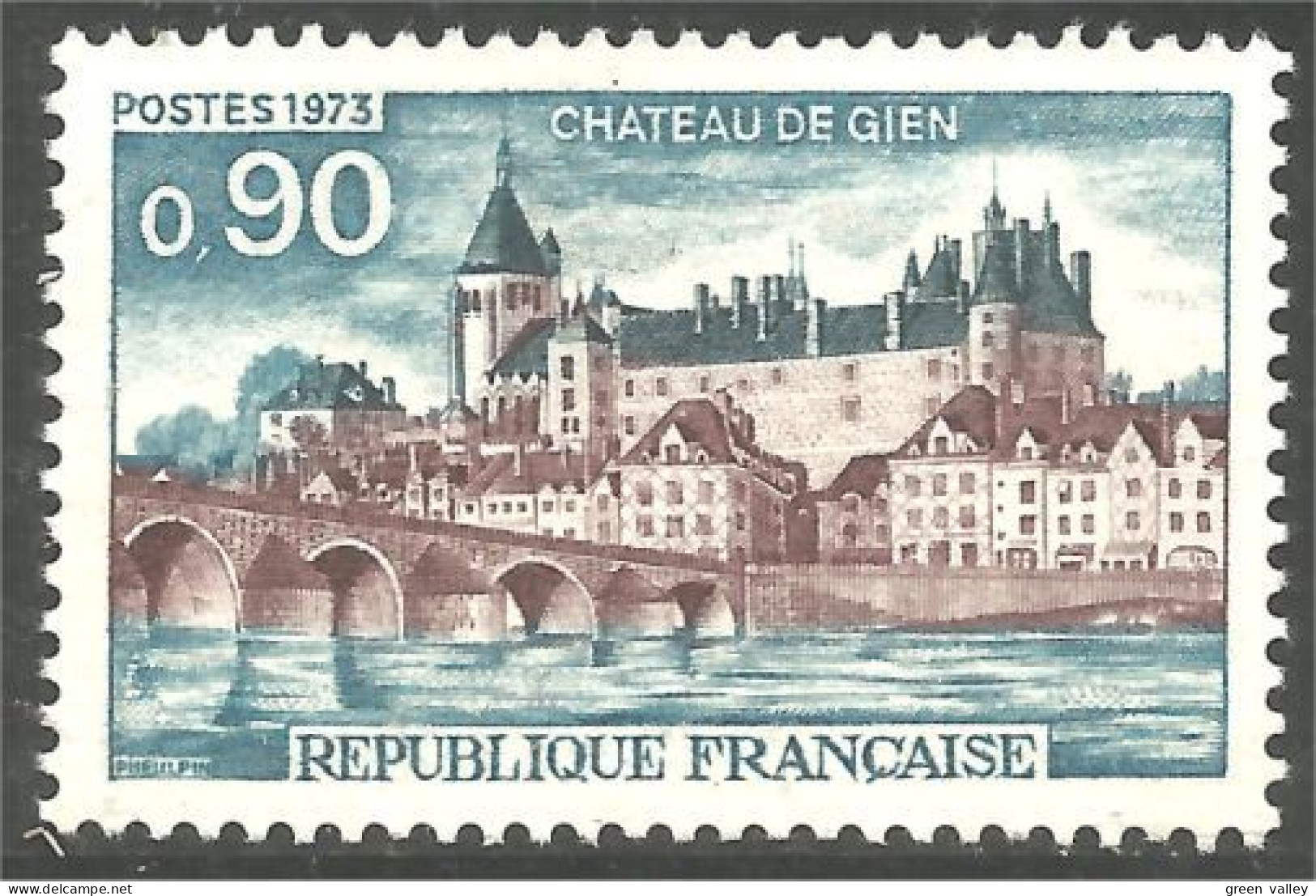 347 France Yv 1758 Chateau Gien Castle Schloss MNH ** Neuf SC (1758-1b) - Monumenten