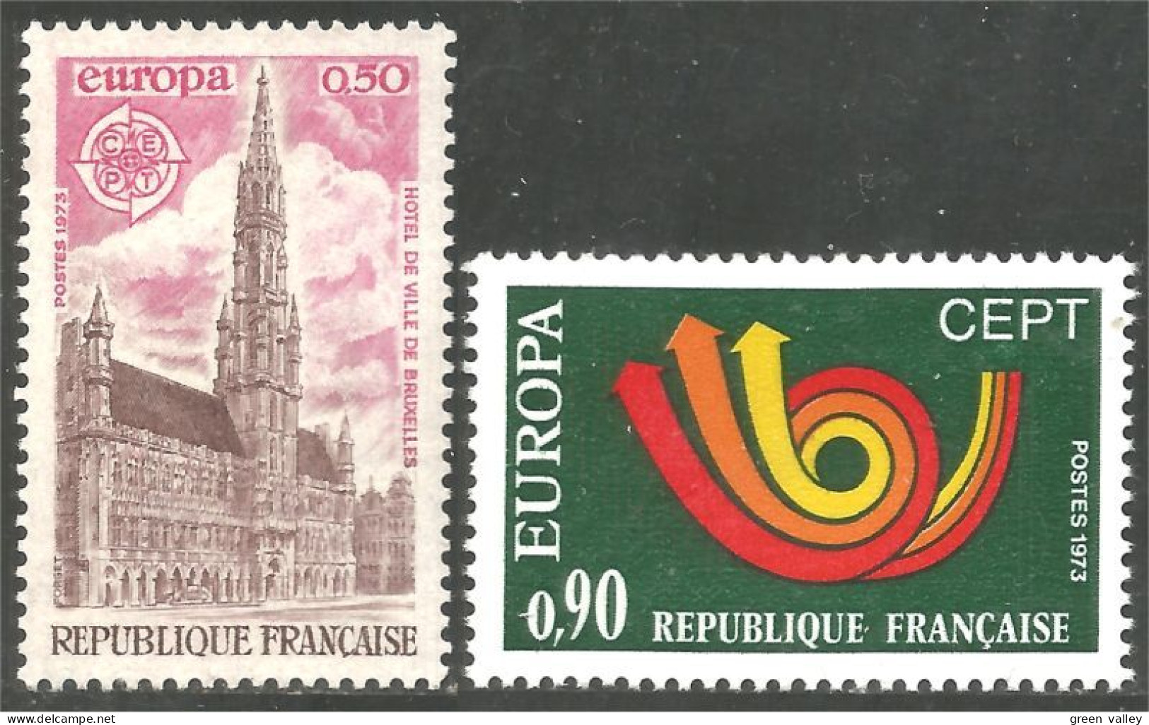 347 France Yv 1752-1753 Europa 1973 MNH ** Neuf SC (1752-1753-1b) - 1973