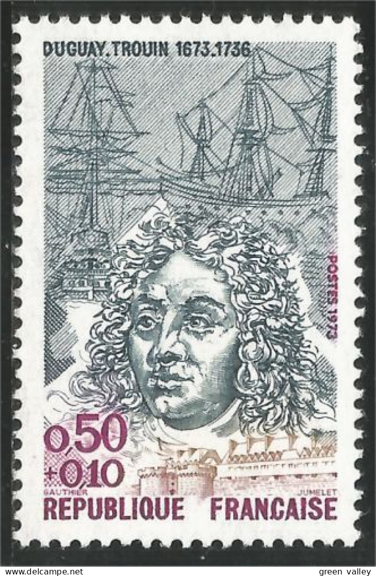 347 France Yv 1748 Duguay Trouin Corsaire Marine Voilier Bateau Sailing Ship Boat MNH ** Neuf SC (1748-1) - Militaria