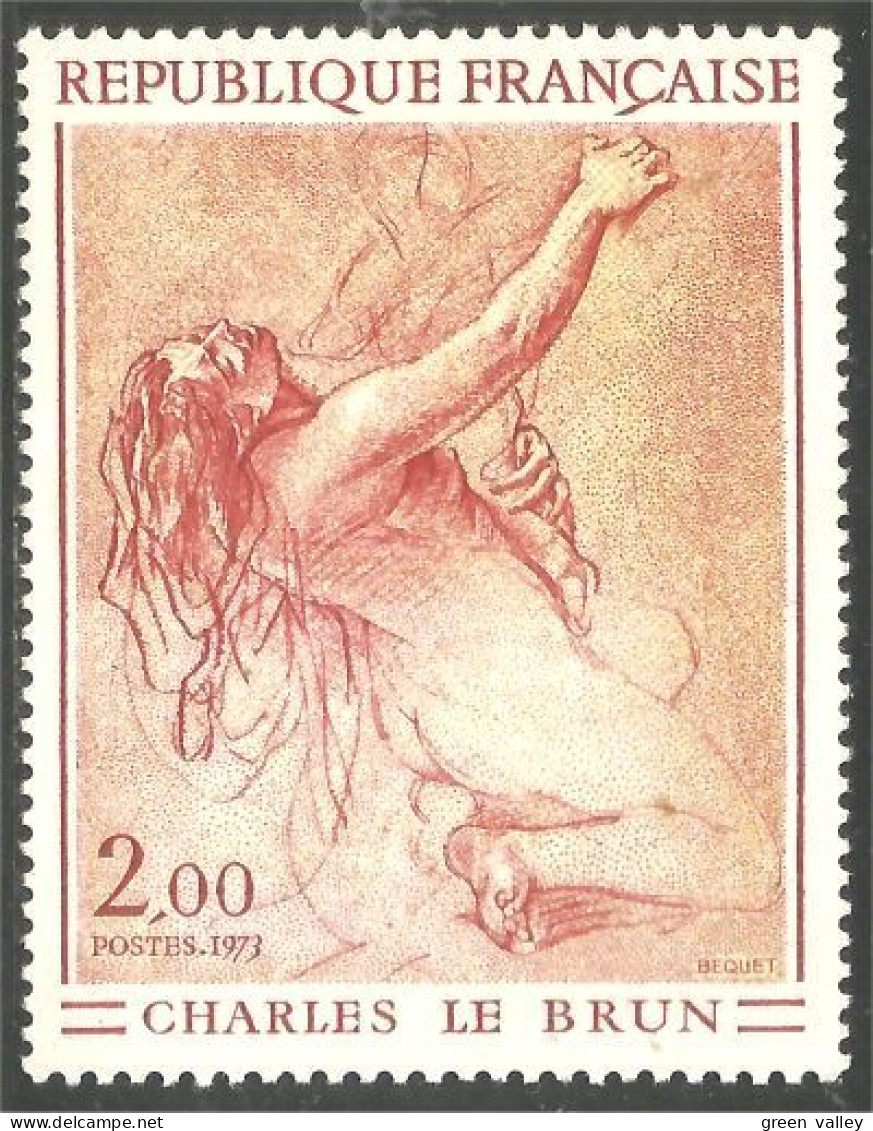 347 France Yv 1742 Tableau Etude Femme Charles Le Brun Painting MNH ** Neuf SC (1742-1c) - Naakt