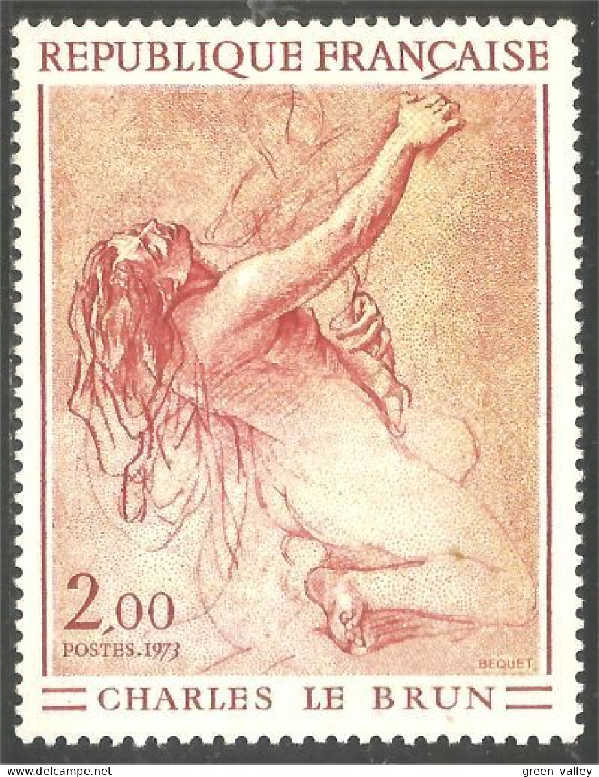 347 France Yv 1742 Tableau Etude Femme Charles Le Brun Painting MNH ** Neuf SC (1742-1c) - Desnudos