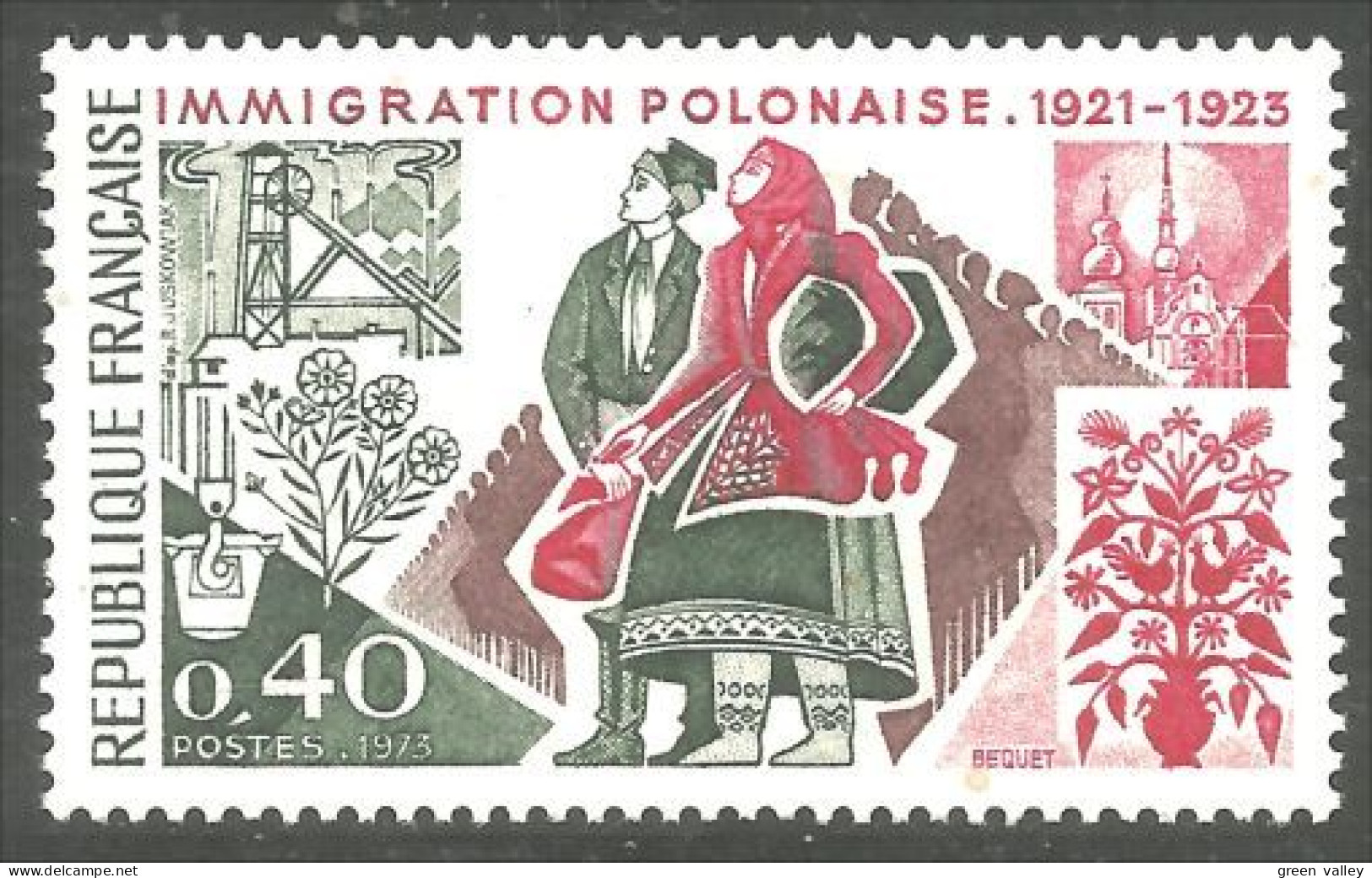 347 France Yv 1740 Polish Immigration Polonaise MNH ** Neuf SC (1740-1b) - Otros & Sin Clasificación