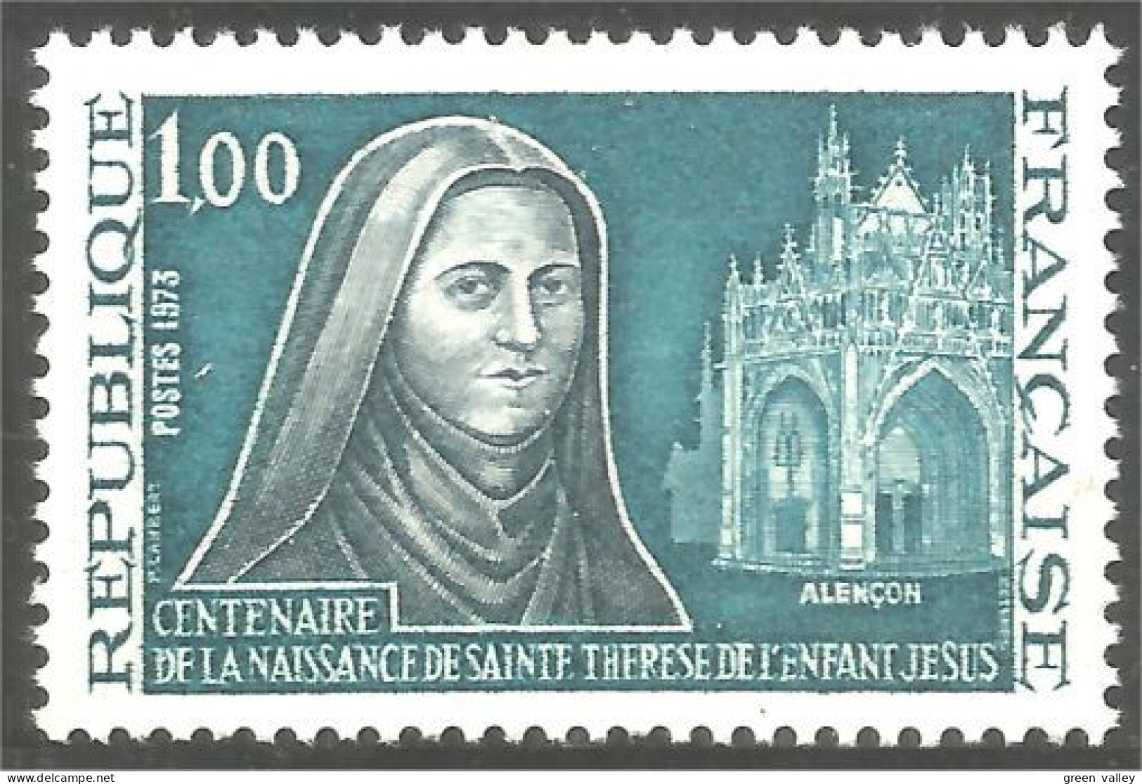 347 France Yv 1737 Cathédrale Alencon Cathedral Sainte Thérèse MNH ** Neuf SC (1737-1e) - Monumenten