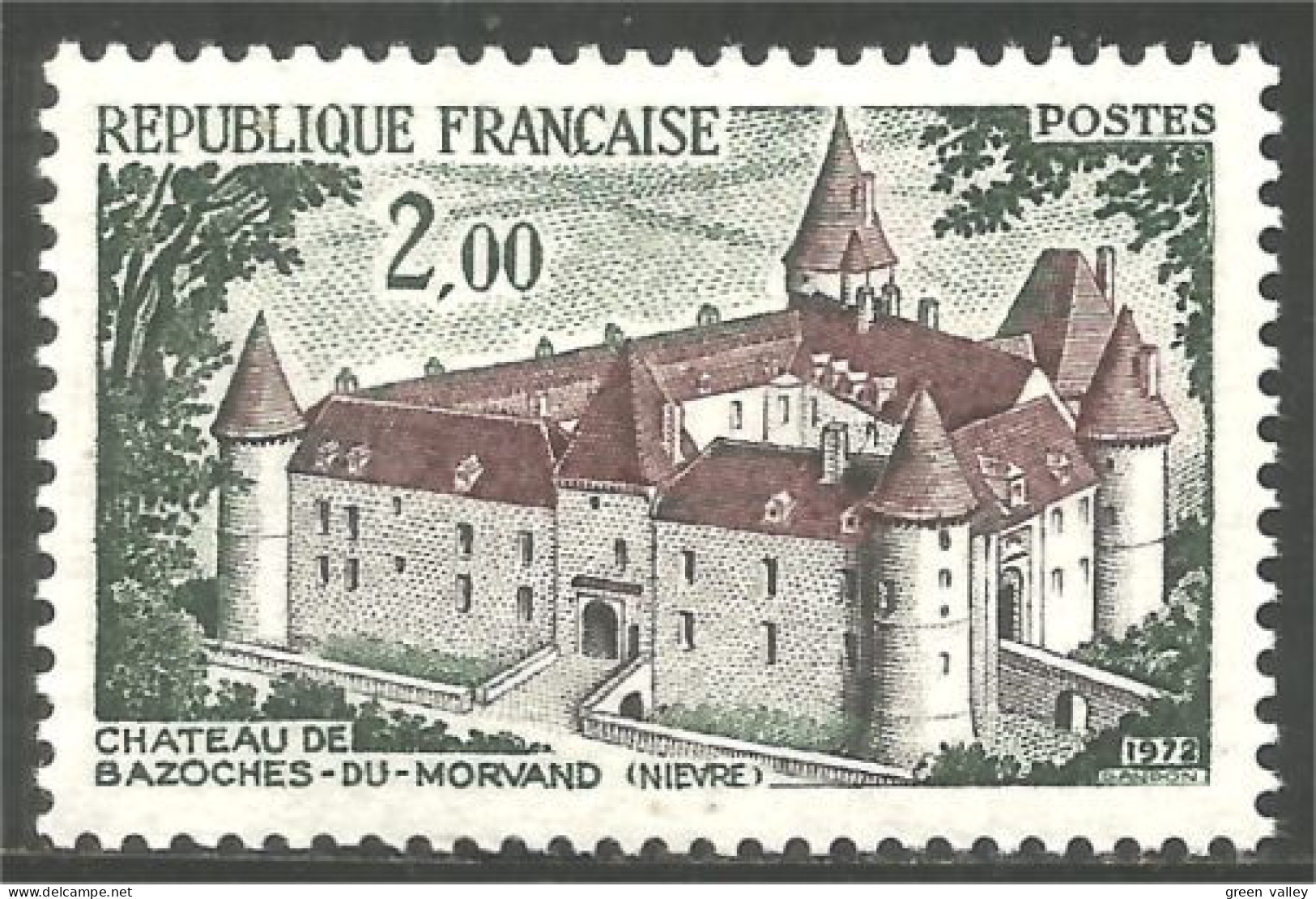 347 France Yv 1726 Chateau Bazoches Du Morvand Castle Schloss MNH ** Neuf SC (1726-1c) - Andere & Zonder Classificatie