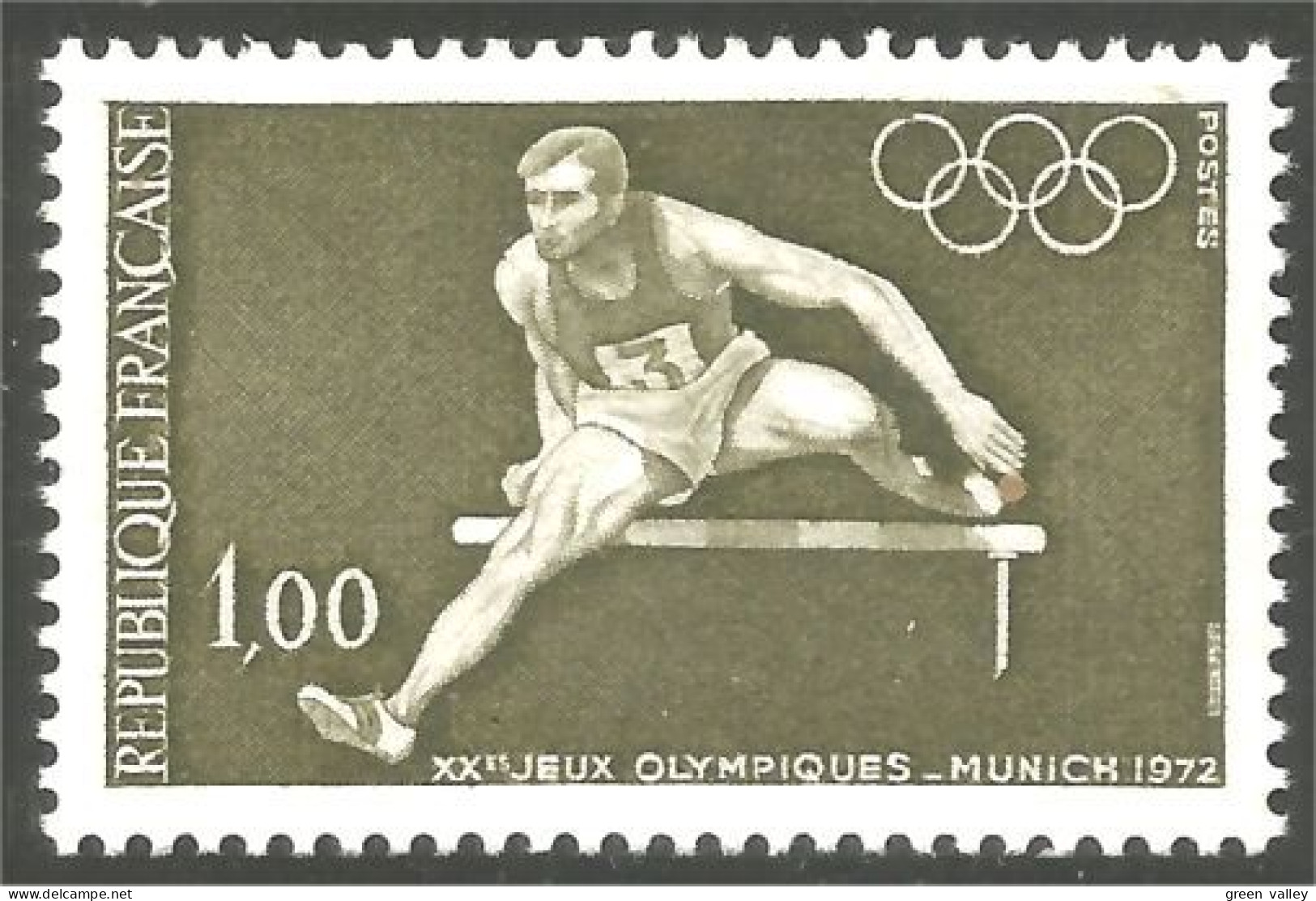 347 France Yv 1722 Olympiques Olympics Hurdles Running Course Haies MNH ** Neuf SC (1722-1b) - Zomer 1972: München