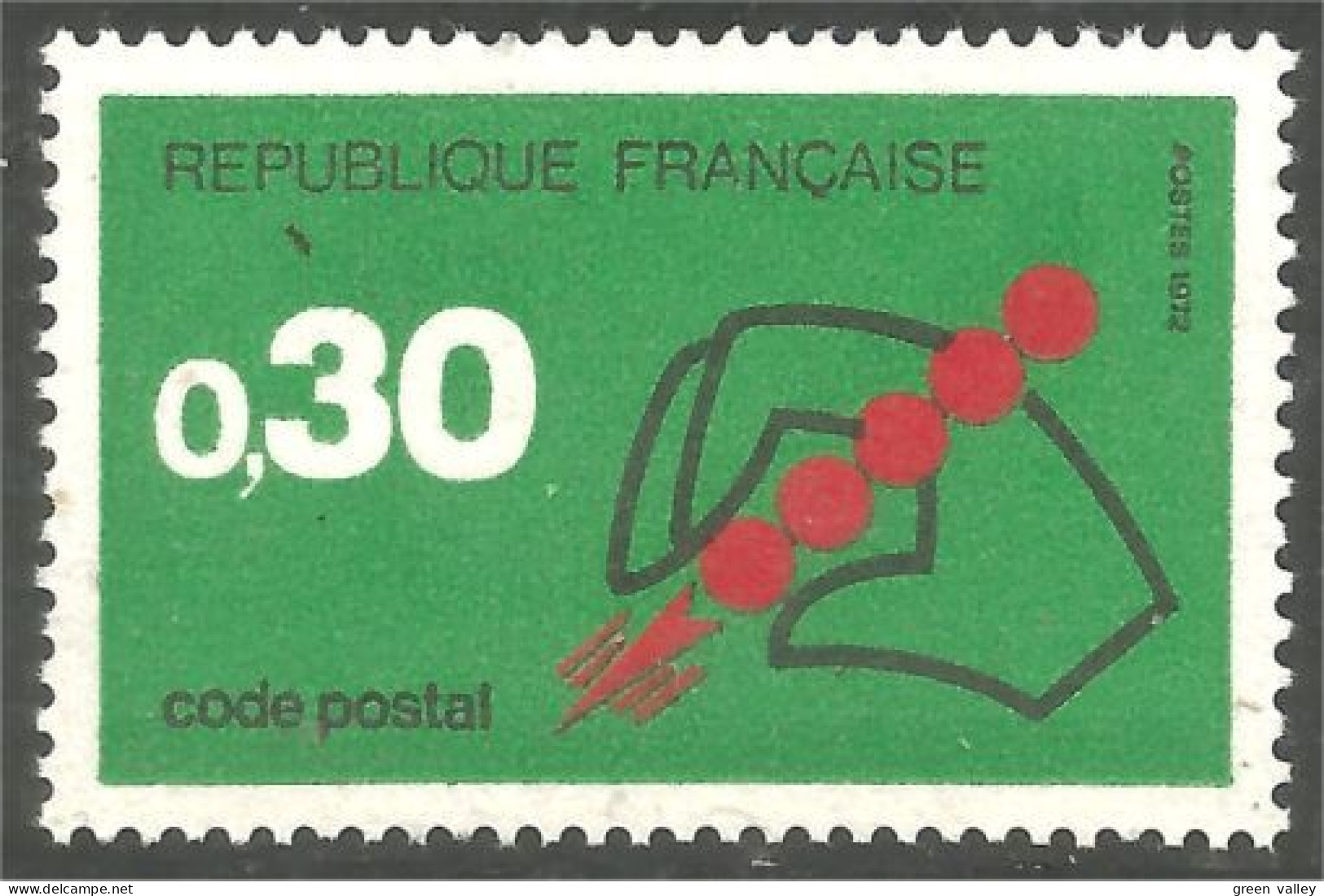 347 France Yv 1719 Code Postal 30c MNH ** Neuf SC (1719-1c) - Andere & Zonder Classificatie