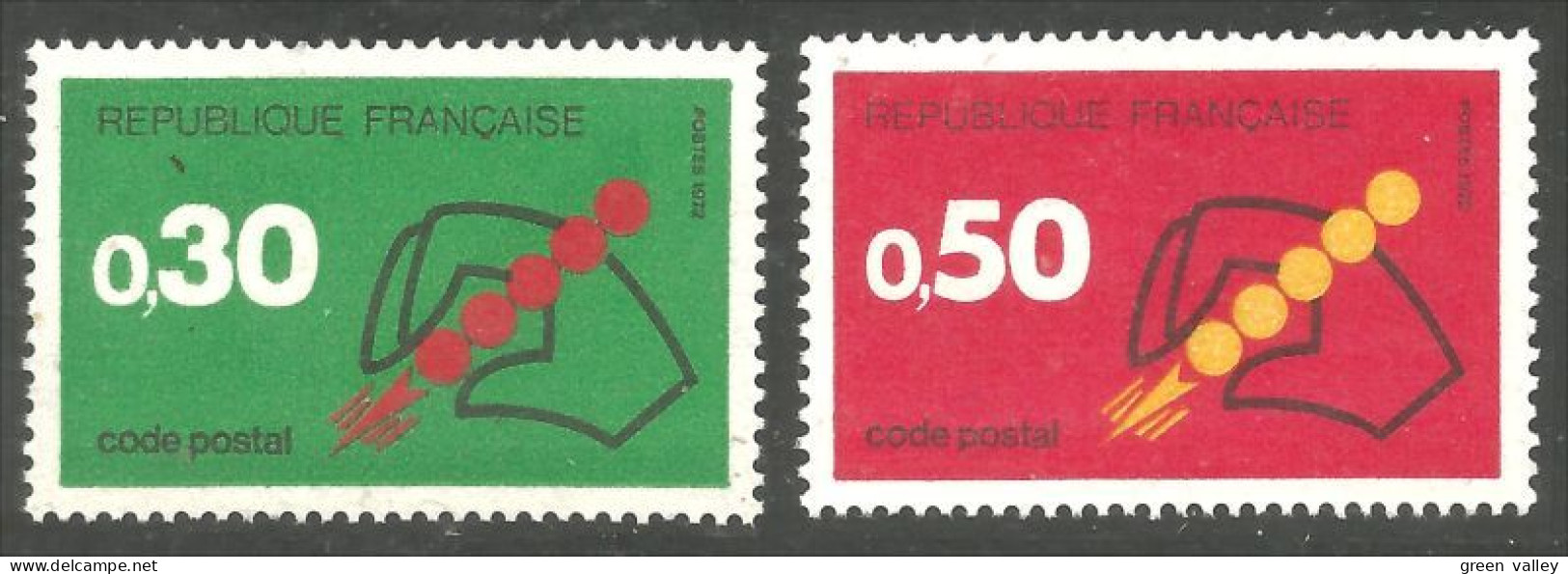 347 France Yv 1719-1720 Code Postal MNH ** Neuf SC (1719-1720-1b) - Zipcode