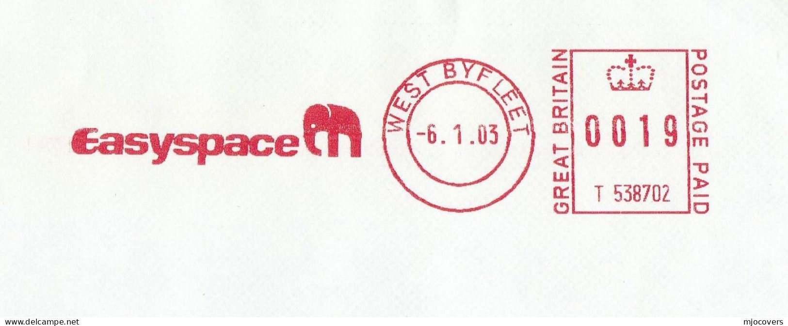 ELEPHANT Illus METER Cover  SLOGAN 2003 West Byfleet GB Elephants Stamps - Eléphants