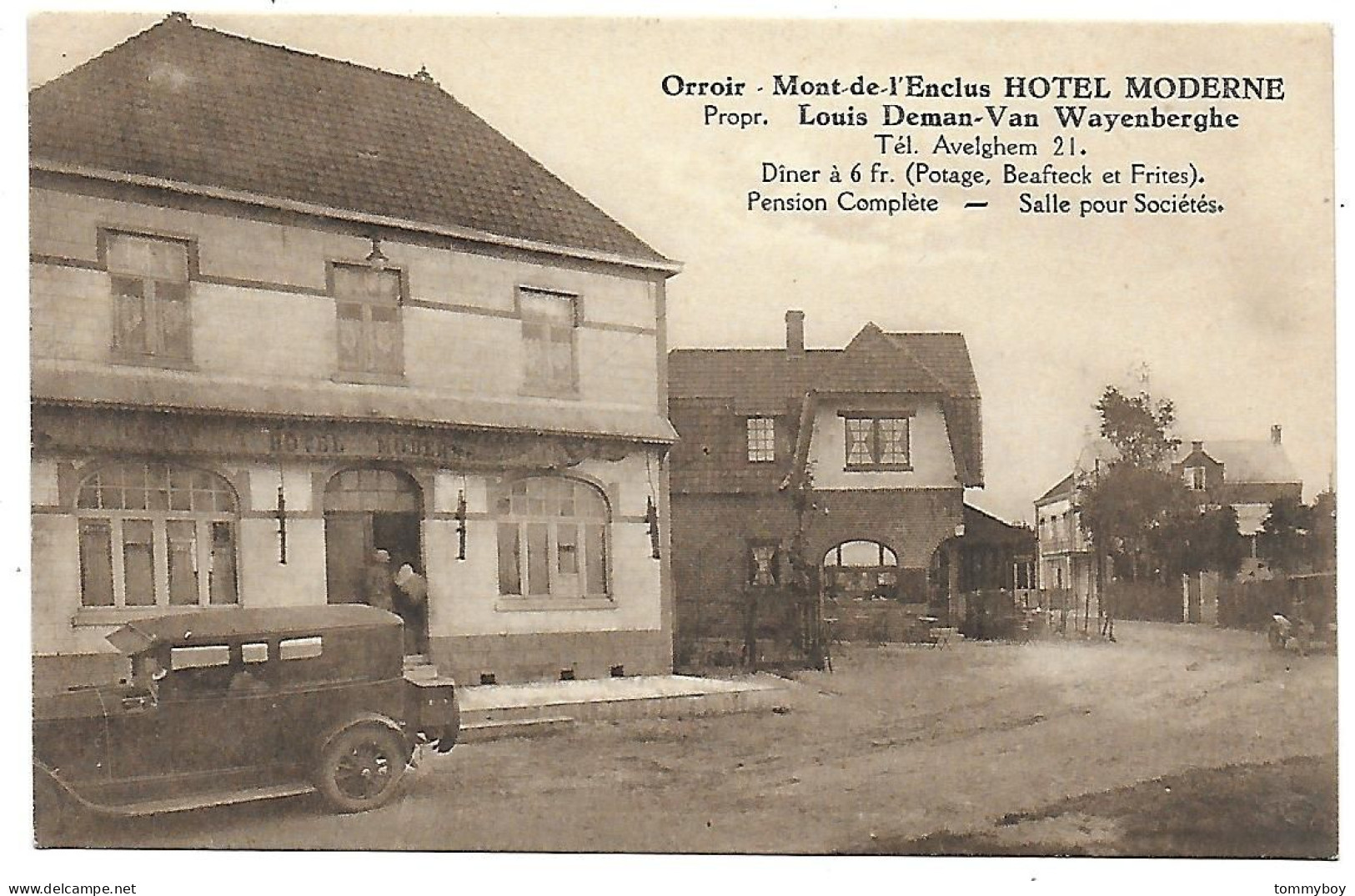 CPA Orroir, Hôtel Moderne, Popr. Louis Deman - Van Wayenberghe - Mont-de-l'Enclus