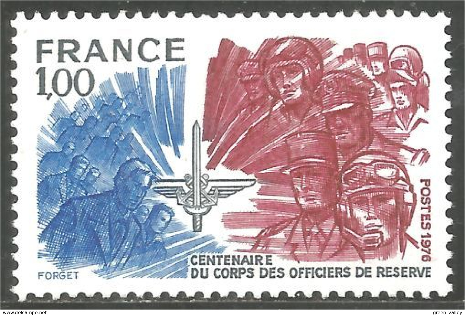 348 France Yv 1890 Centenaire Officiers Réserve Veterans MNH ** Neuf SC (1890-1b) - Militaria