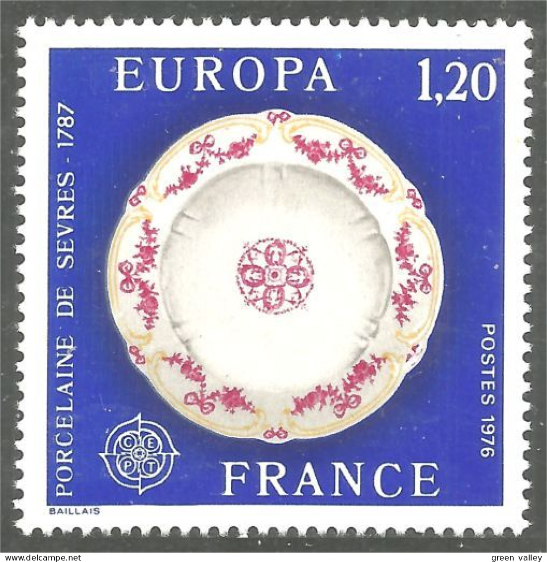 348 France Yv 1878 Europa Assiette Plate Porcelaine Sèvres MNH ** Neuf SC (1878-1c) - Porcelaine