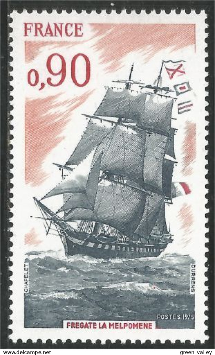 348 France Yv 1862 Bateau École Melpomène Drapeaux Flags MNH ** Neuf SC (1862-1c) - Briefmarken