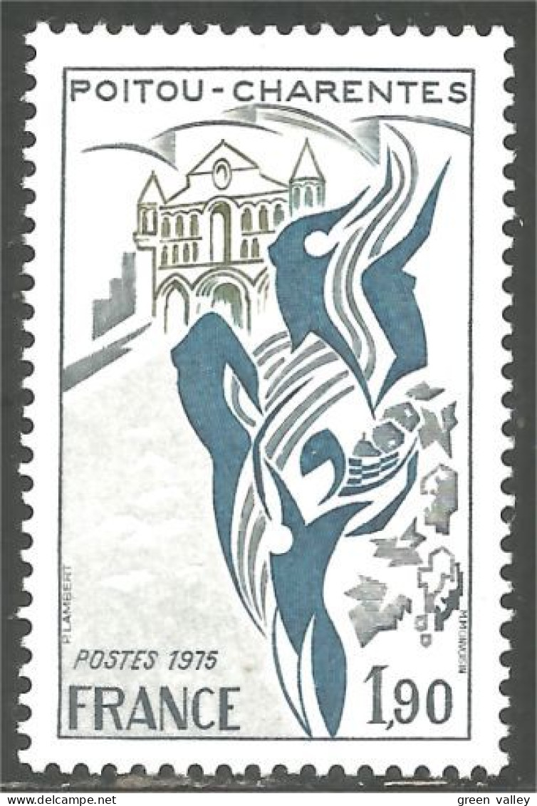 348 France Yv 1851 Région Poitou Charente Chateau Castle Schloss MNH ** Neuf SC (1851-1c) - Châteaux