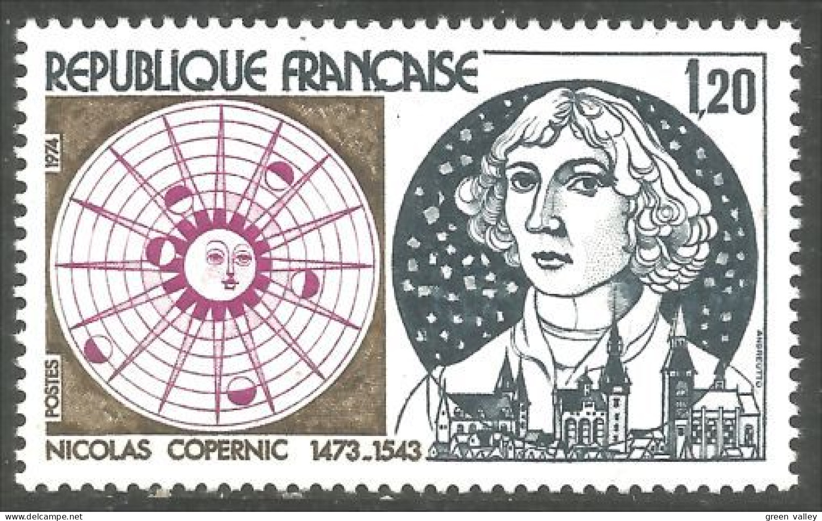 348 France Yv 1818 Nicolas Copernic Astronome MNH ** Neuf SC (1818-1c) - Naturaleza