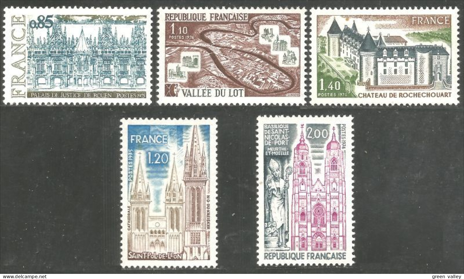 348 France Yv 1806-1810 Tourisme Rouen St-Pol-de-Léon Rochechouart MNH ** Neuf SC (1806-1810-1b) - Altri & Non Classificati