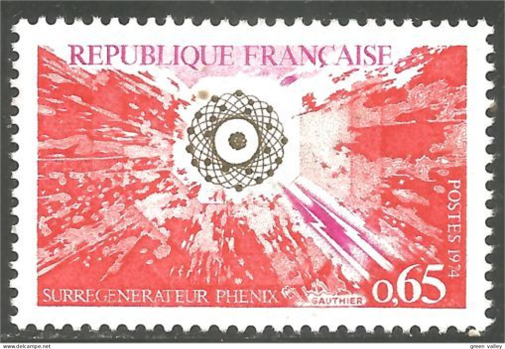 348 France Yv 1803 Surrégénérateur Phénix Atom Nuclear Reactor MNH ** Neuf SC (1803-1c) - Atomenergie
