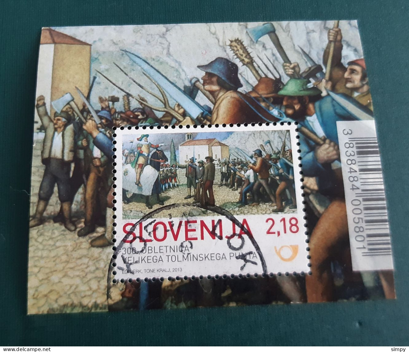 SLOVENIA 2013 -  Tolmin Peasant Revolt 300th  Used Block 69 - Eslovenia