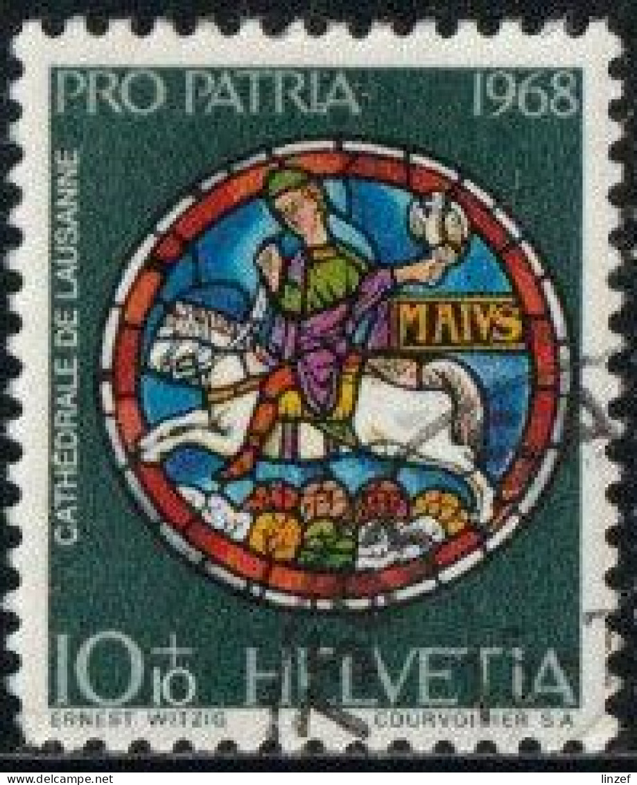 Suisse 1968 Yv. N°807 - Pour La Patrie - Vitrail De La Cathédrale De Lausanne - Chasseur - Oblitéré - Oblitérés