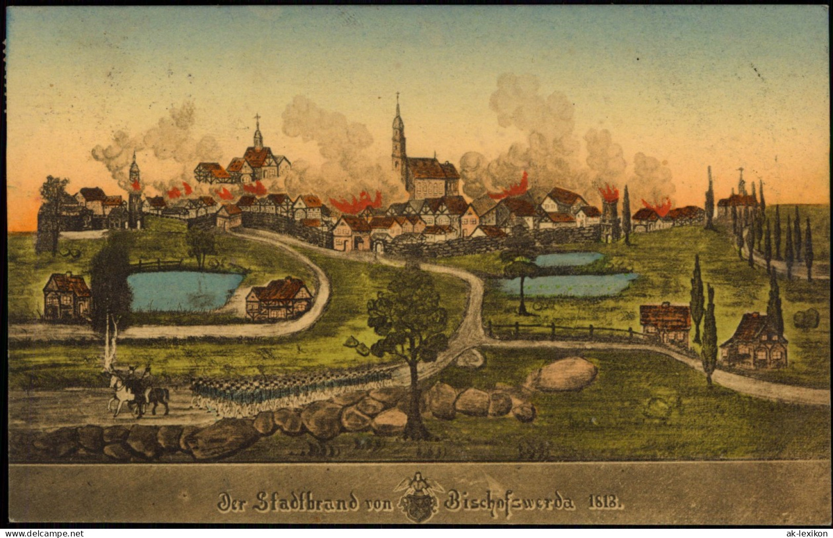 Ansichtskarte Bischofswerda Stadt Im Jahre 1818/1913 - Bischofswerda