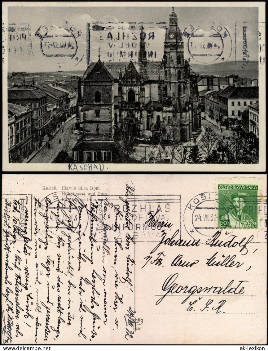 Postcard Kaschau Košice (Kassa) Stadtblick 1932 - Slovaquie