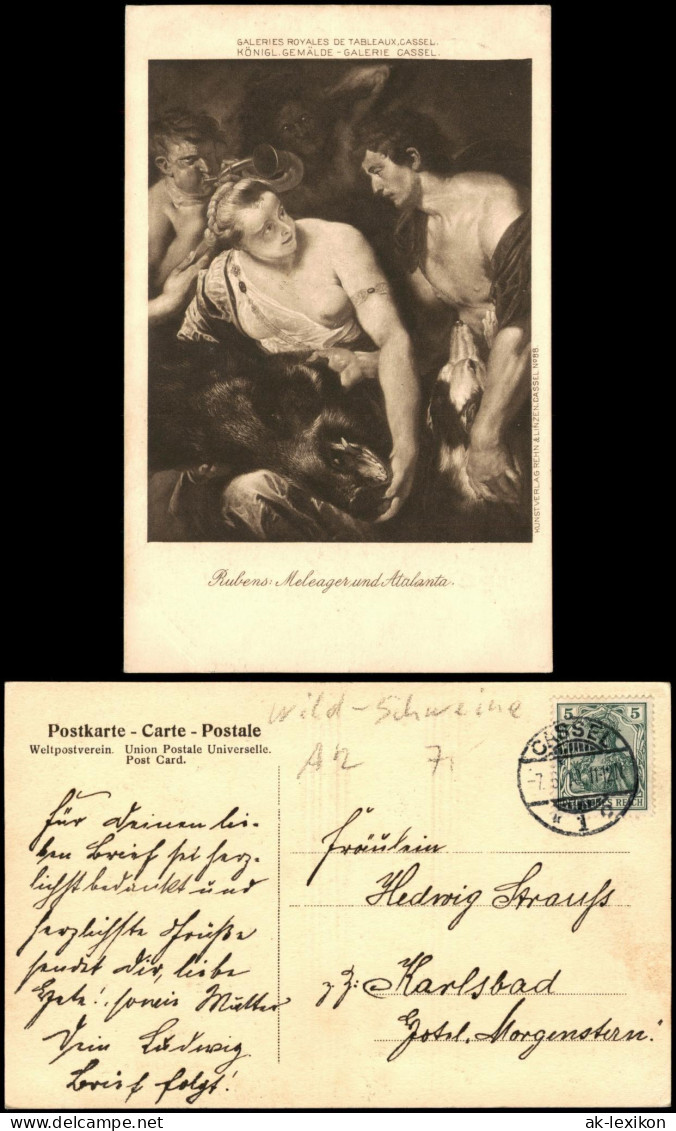 KÖNIGL.GEMÄLDE - GALERIE CASSEL. Rubens: Meleagerund Atalanta. 1910 - Malerei & Gemälde