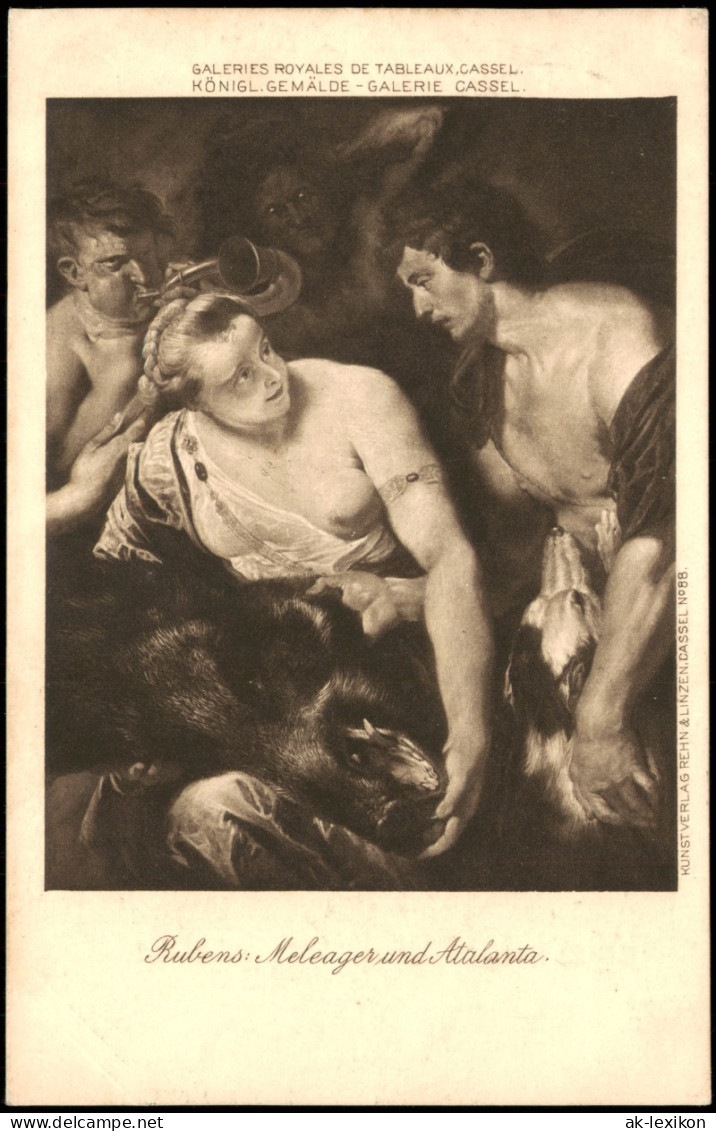 KÖNIGL.GEMÄLDE - GALERIE CASSEL. Rubens: Meleagerund Atalanta. 1910 - Malerei & Gemälde