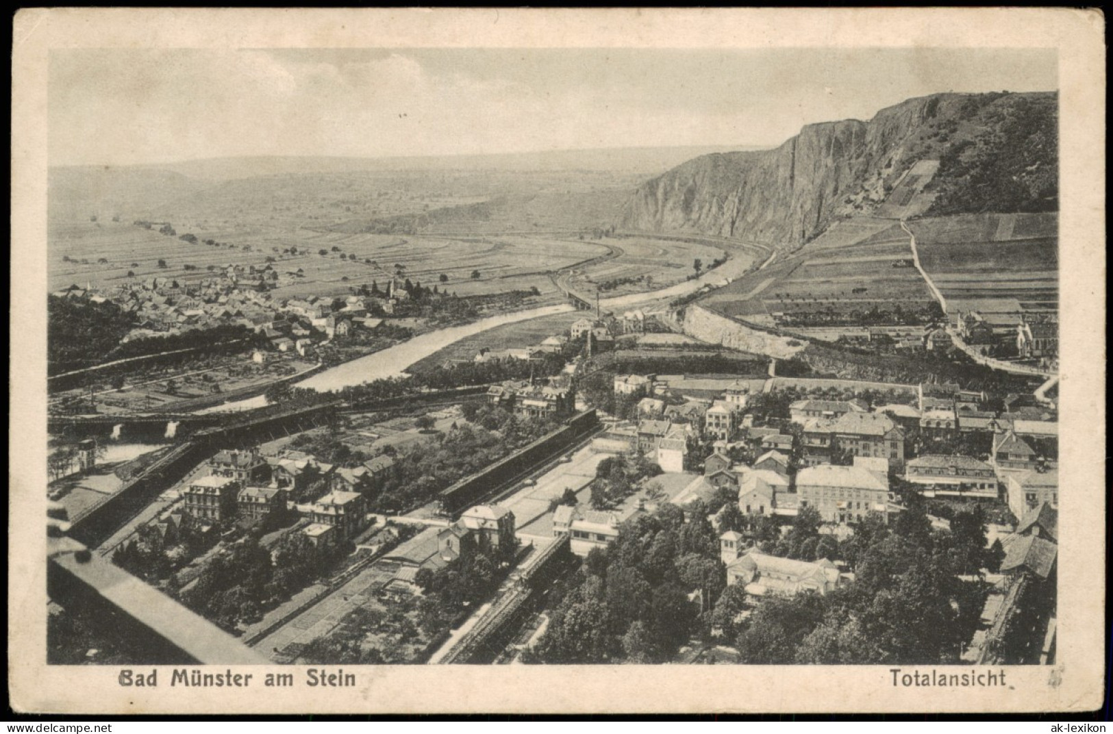 Ansichtskarte Bad Münster Am Stein-Ebernburg Stadt, Totale 1920 - Bad Münster A. Stein - Ebernburg