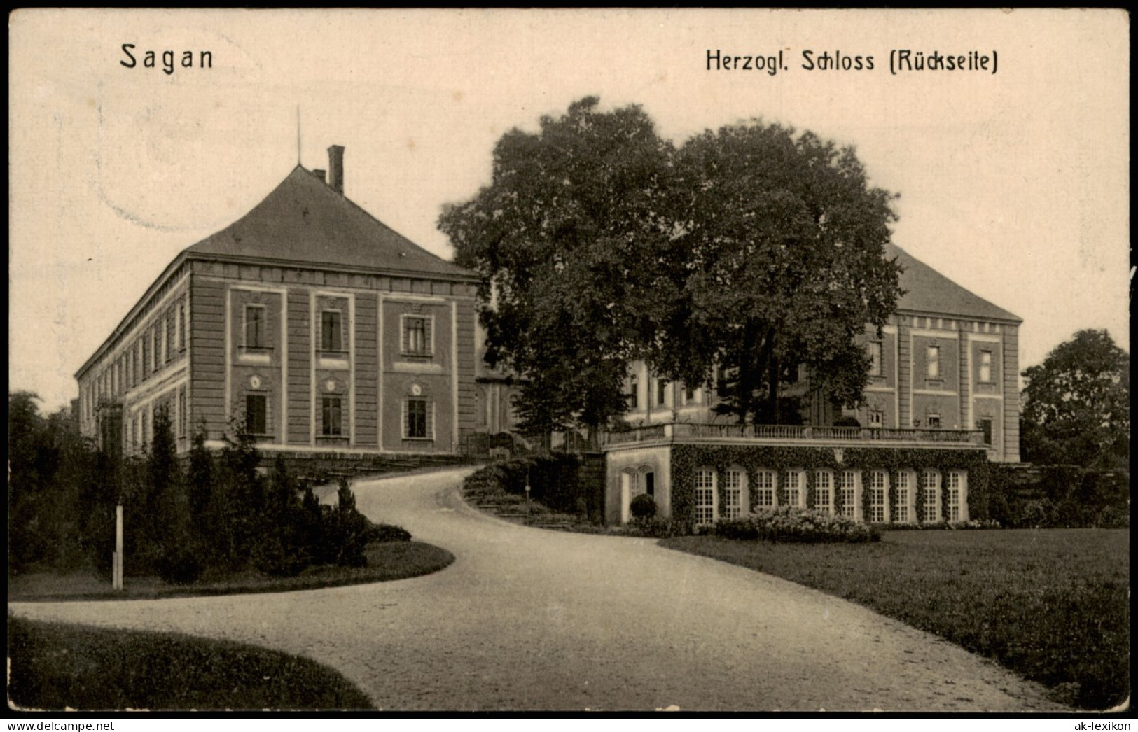 Postcard Sagan Żagań Herzogliches Schloß (Rückseite) 1911 - Neumark