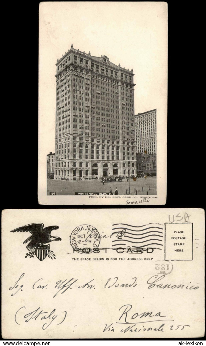 Postcard Manhattan-New York City Hochhaus WHITEHALL BLDG, N.Y. 1904 - Other & Unclassified