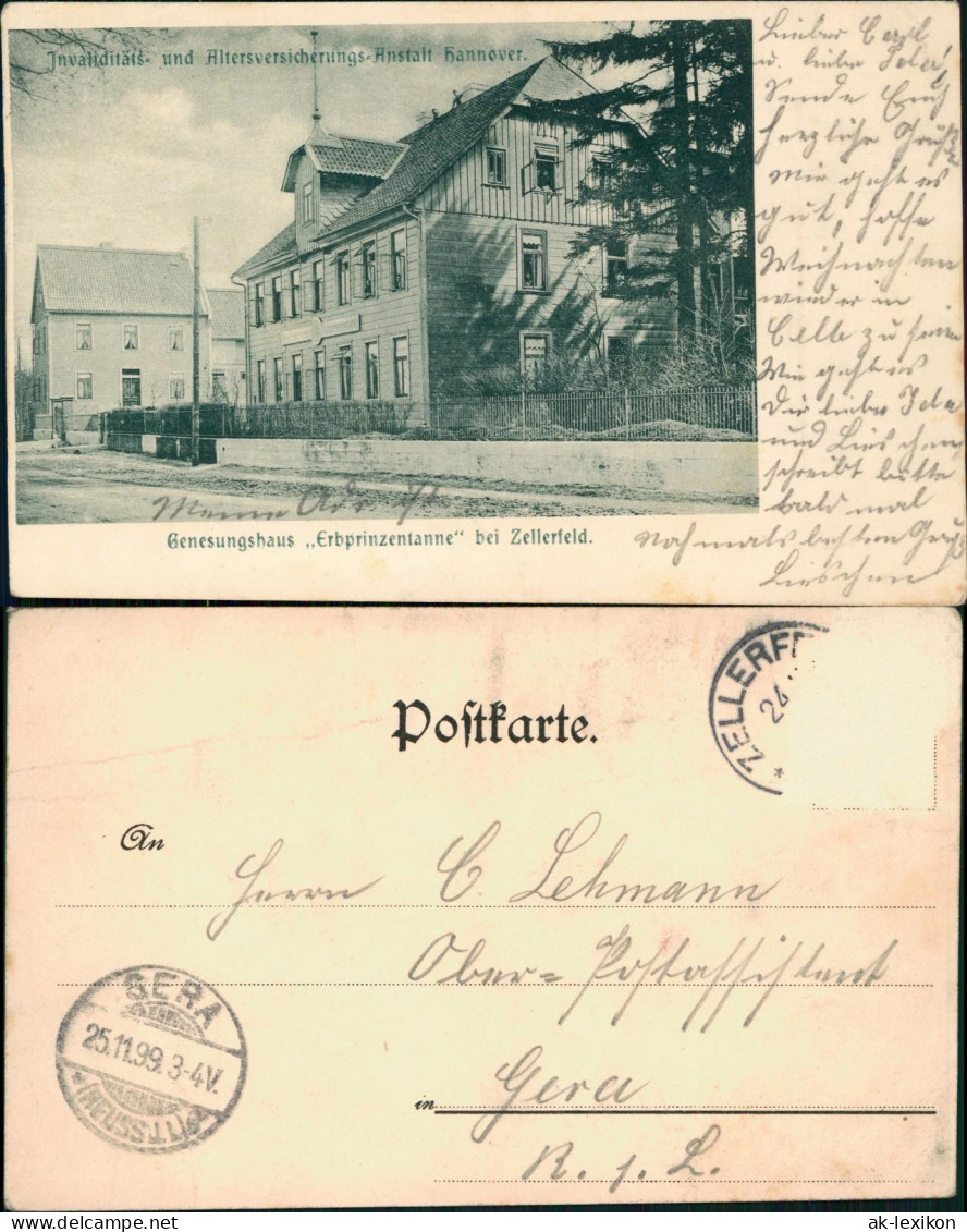 Clausthal-Zellerfeld Invaliditäts-  Altersversicherungs-Anstalt Hannover. 1899 - Clausthal-Zellerfeld