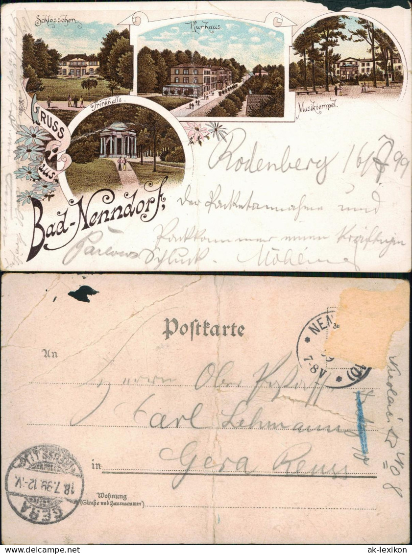 Ansichtskarte Litho AK Bad Nenndorf Schlösschen Musiktempel Kurhaus. 1899 - Bad Nenndorf