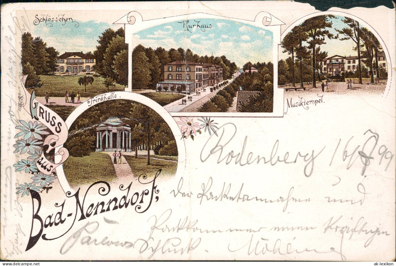 Ansichtskarte Litho AK Bad Nenndorf Schlösschen Musiktempel Kurhaus. 1899 - Bad Nenndorf