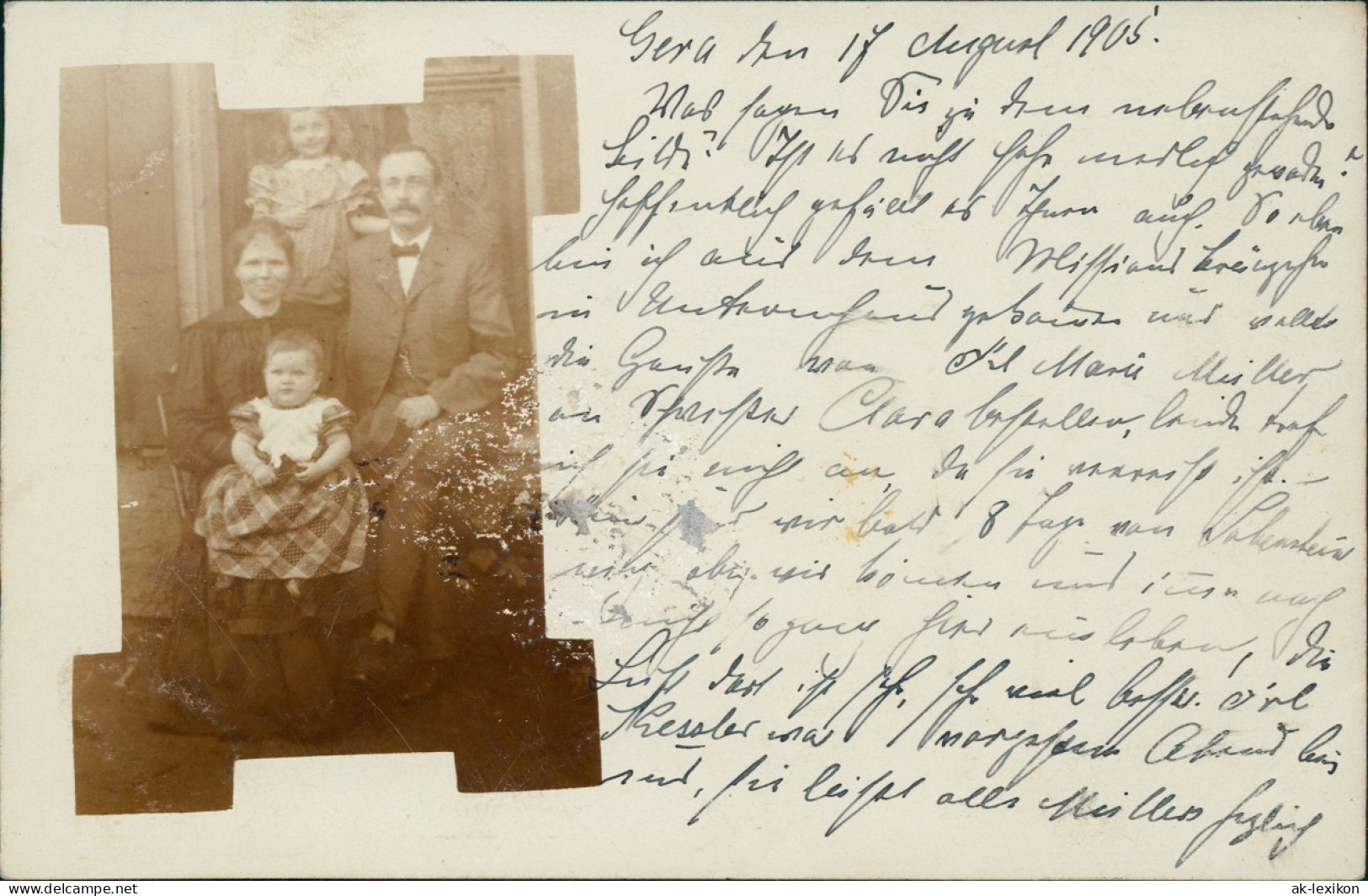 Ansichtskarte  Gruppenbild Familie - Gera 1905 - Sin Clasificación