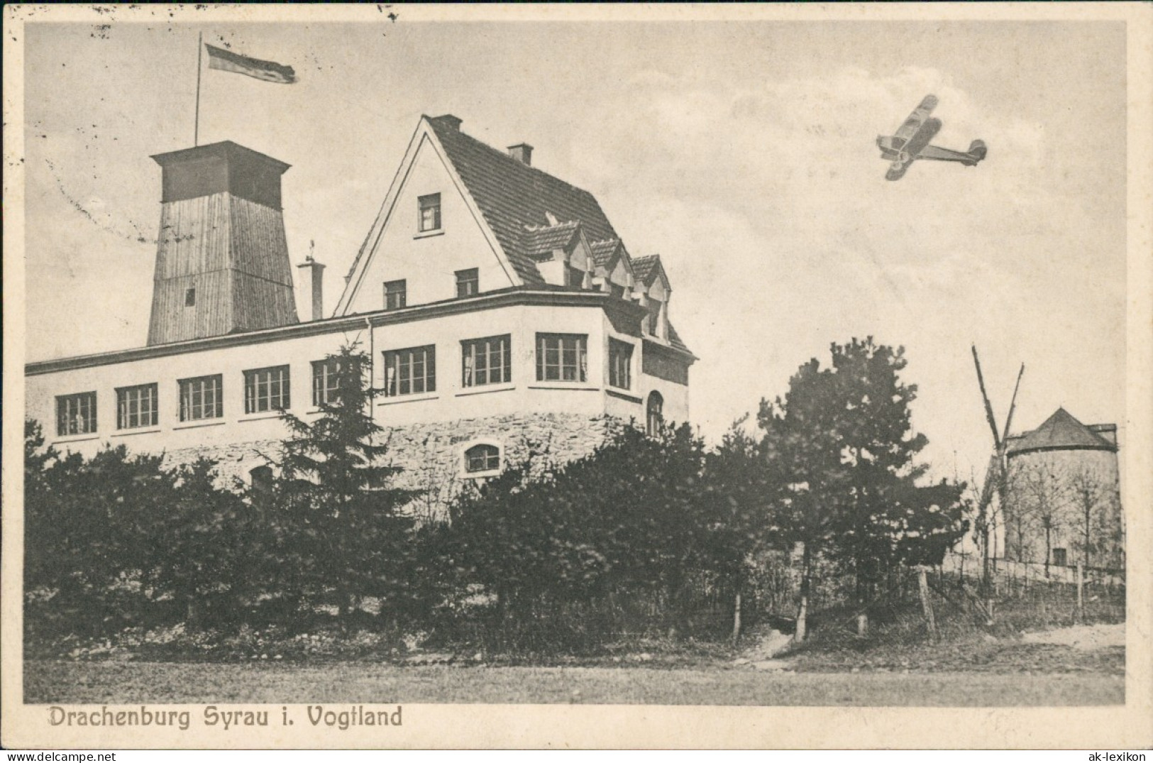 Syrau (Vogtland) Park-Restaurant Und Café, Drachenburg Flugzeug 1929 - Syrau (Vogtland)