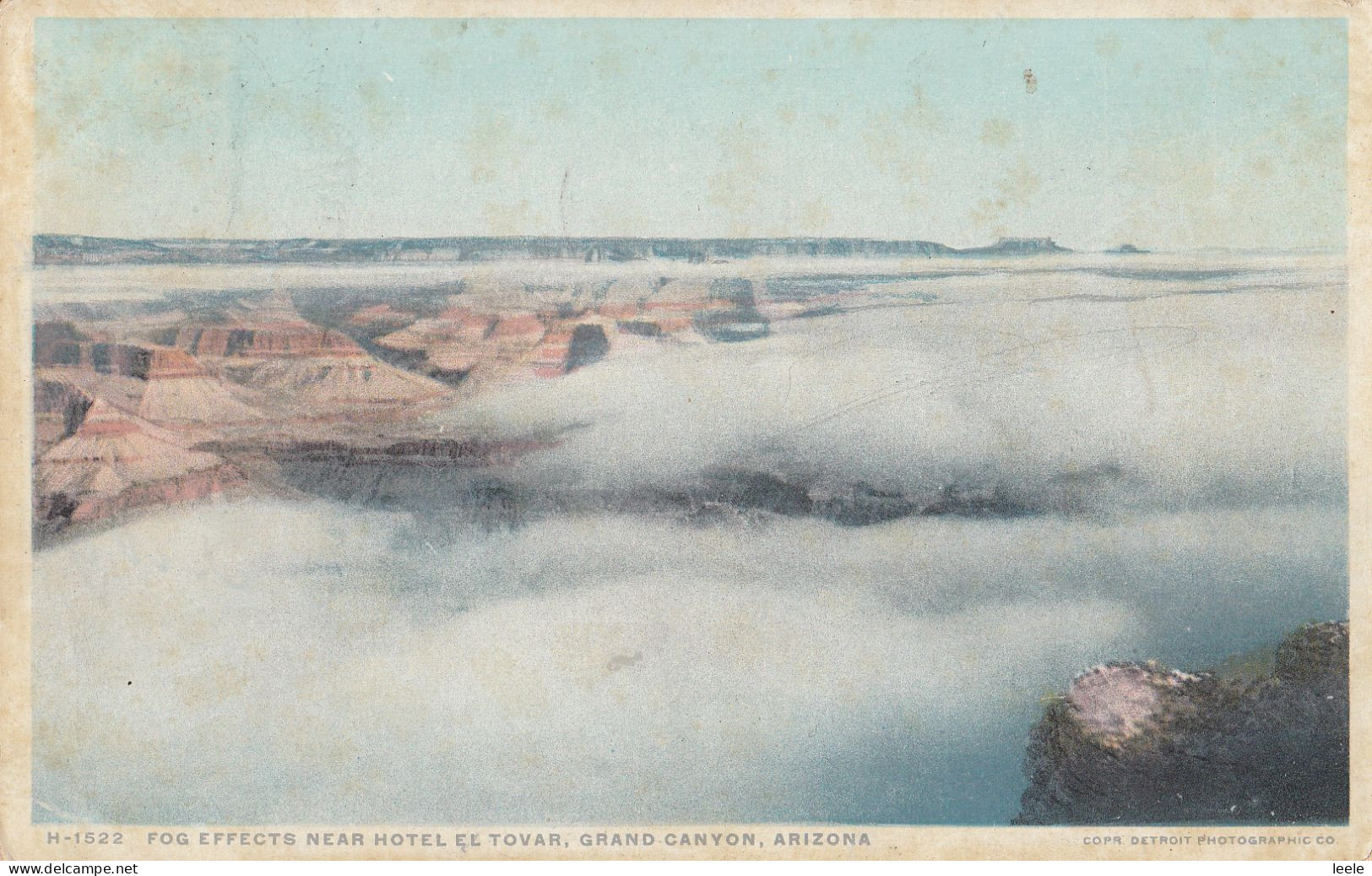 D69. Vintage US Postcard .Fog Effects Near Hotel El Tovar. Grand Canyon. Arizona - Gran Cañon