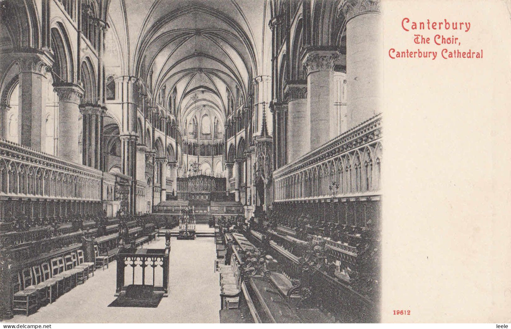 D21. Undivided Postcard. Canterbury Cathedral. The Choir - Canterbury