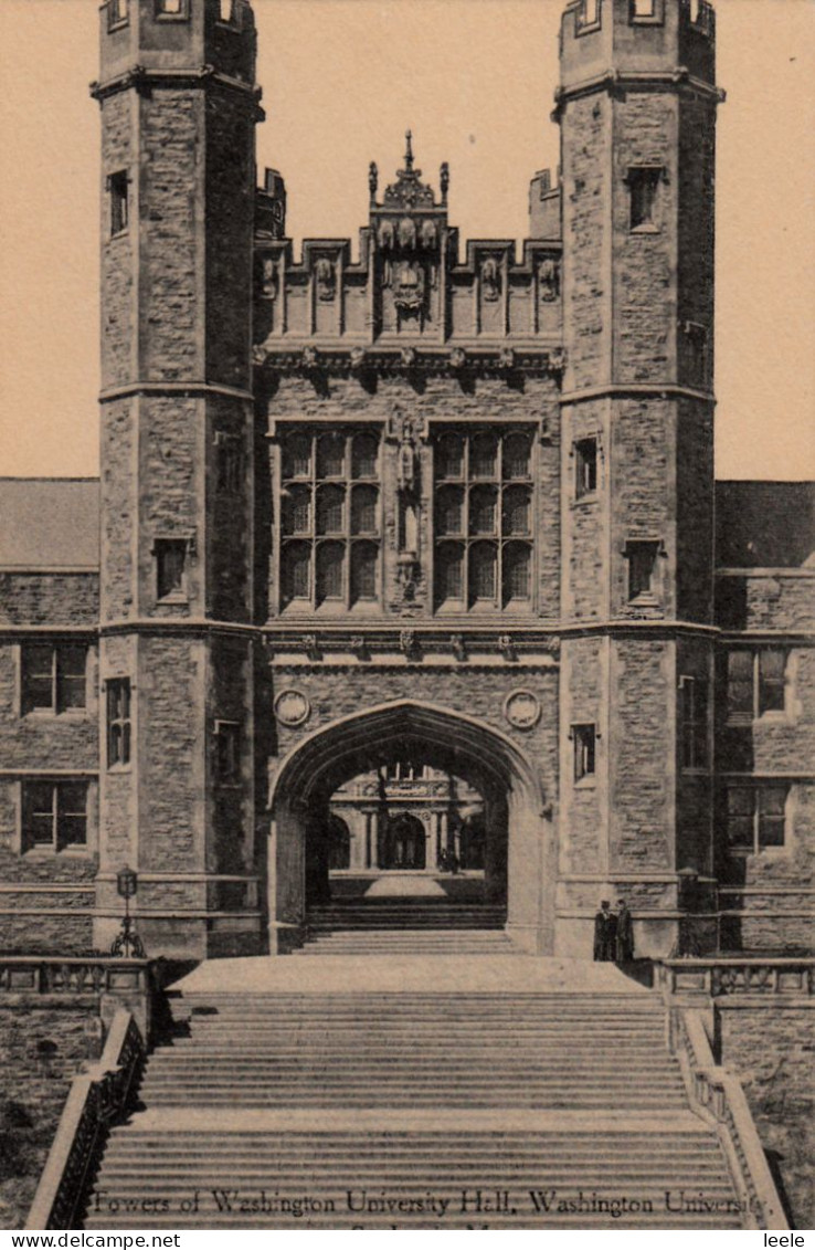 D66. Vintage Postcard. Towers Of Washington University Hall. St. Louis. - St Louis – Missouri