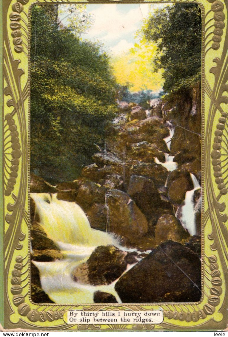 D100. Antique Postcard. Quote From Tennyson's The Brook.  - Andere & Zonder Classificatie