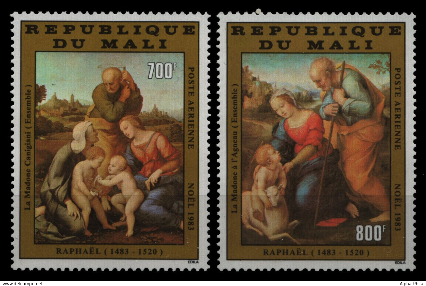 Mali 1983 - Mi-Nr. 981-982 ** - MNH - Gemälde / Paintings - Raphael - Mali (1959-...)