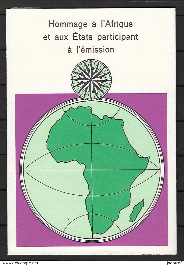 1977 Joint/Commune 9 French African Countries, MIXED FDC FOLDER WITH ALL STAMPS: French Laguage International Council - Emissions Communes